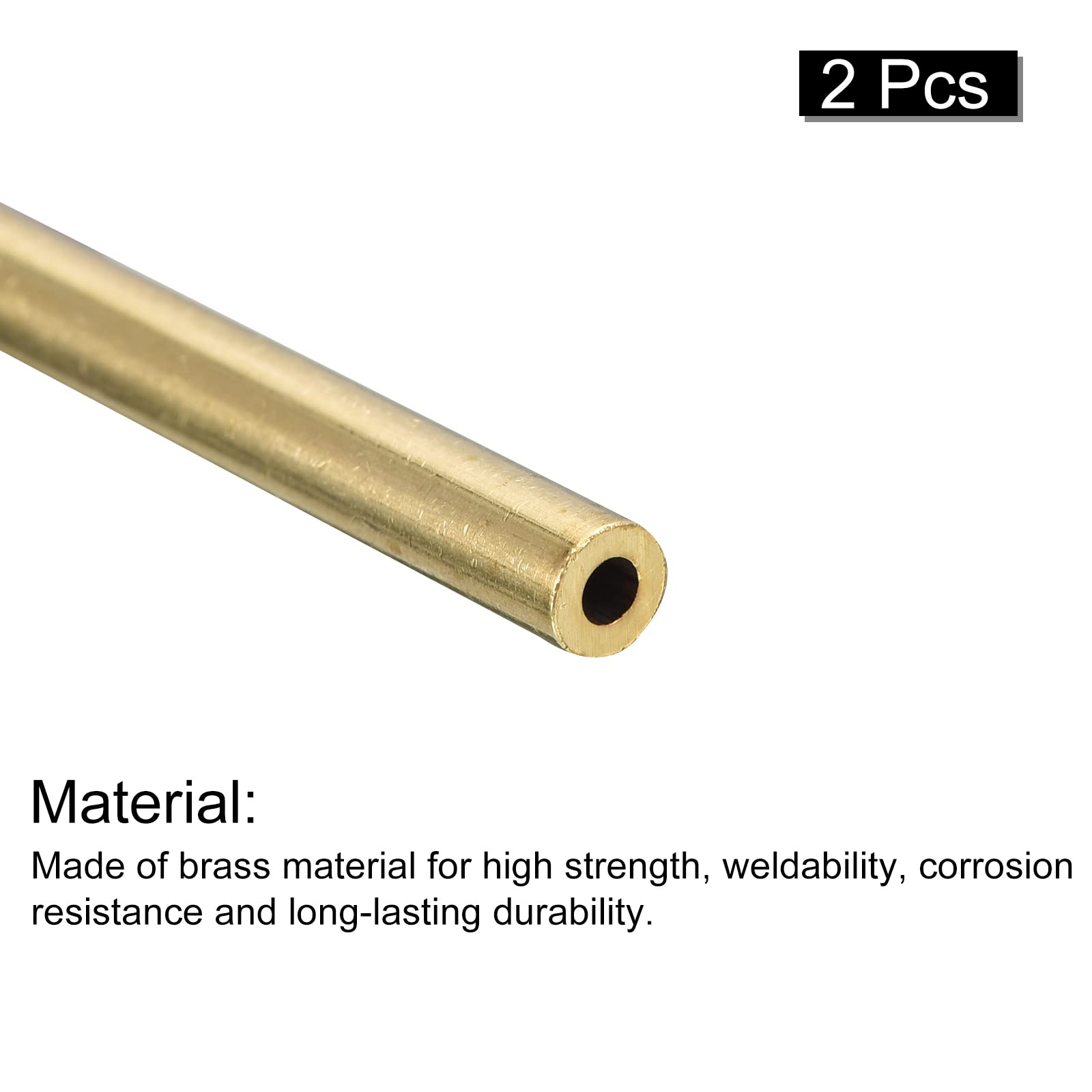 2 Messingrohre – 4 Mm Außen-Ø, 1 Mm Wandstärke, 250 Mm Länge, Für Modellbau & Co.