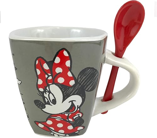 Miniatura 2 de Disney Mickey and Minnie Mouse - Taza de café de cerámica Amazing Day con cuchara, multicolor, 11 onzas
