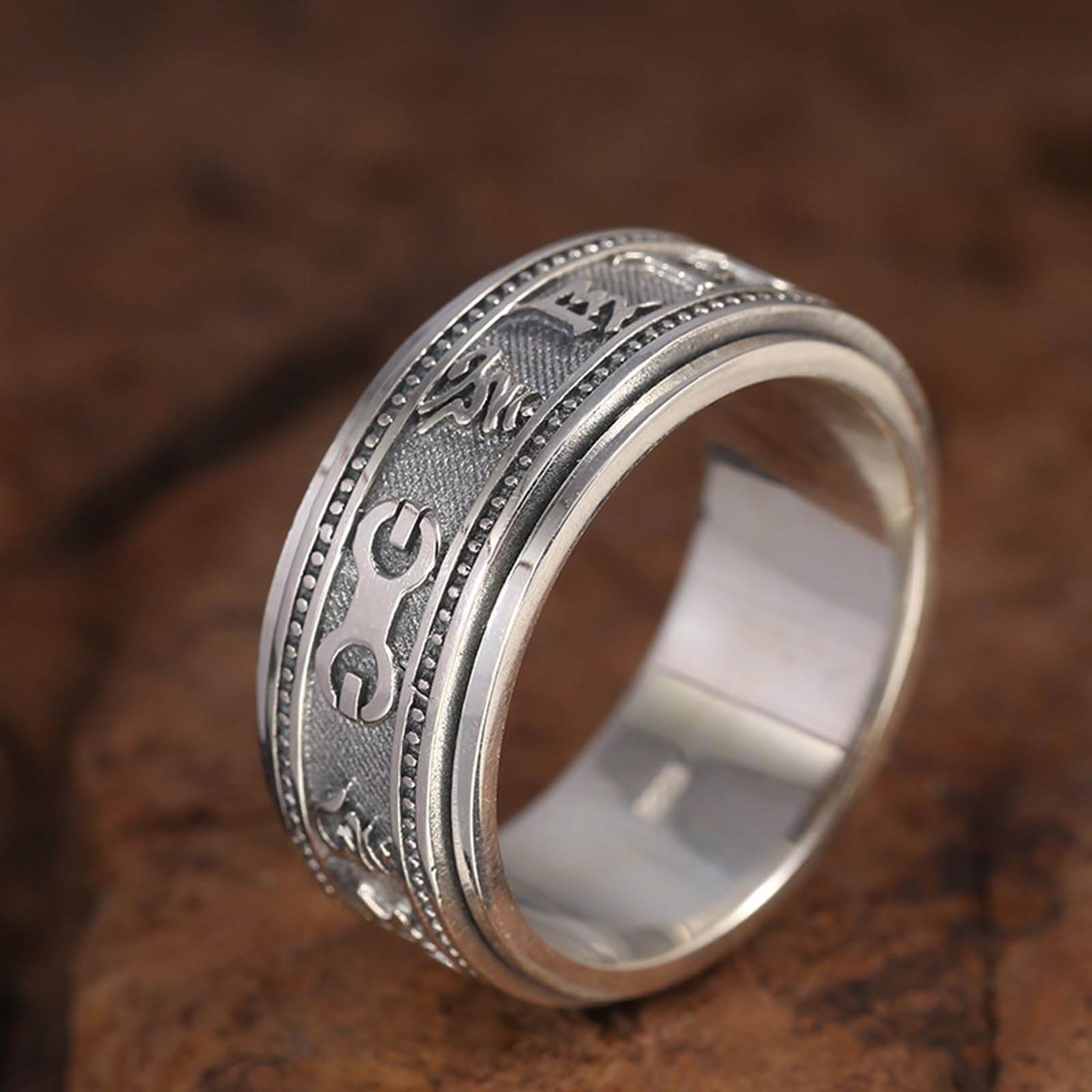 Bague en Argent 925 pour Homme Anti Stress