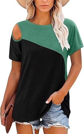 KISSMODA Summer Short Sleeve T Shirt Loose Fit Casual Dressy Women Top 2025 Trendy Ladies Fashion Blouses(S-3XL)