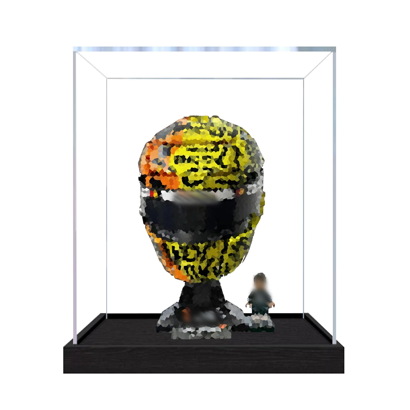 Acrylic Display Case for Le-go 43023 Helmet Model, Dustproof Display Box (display box only) (StyleA 3mm)
