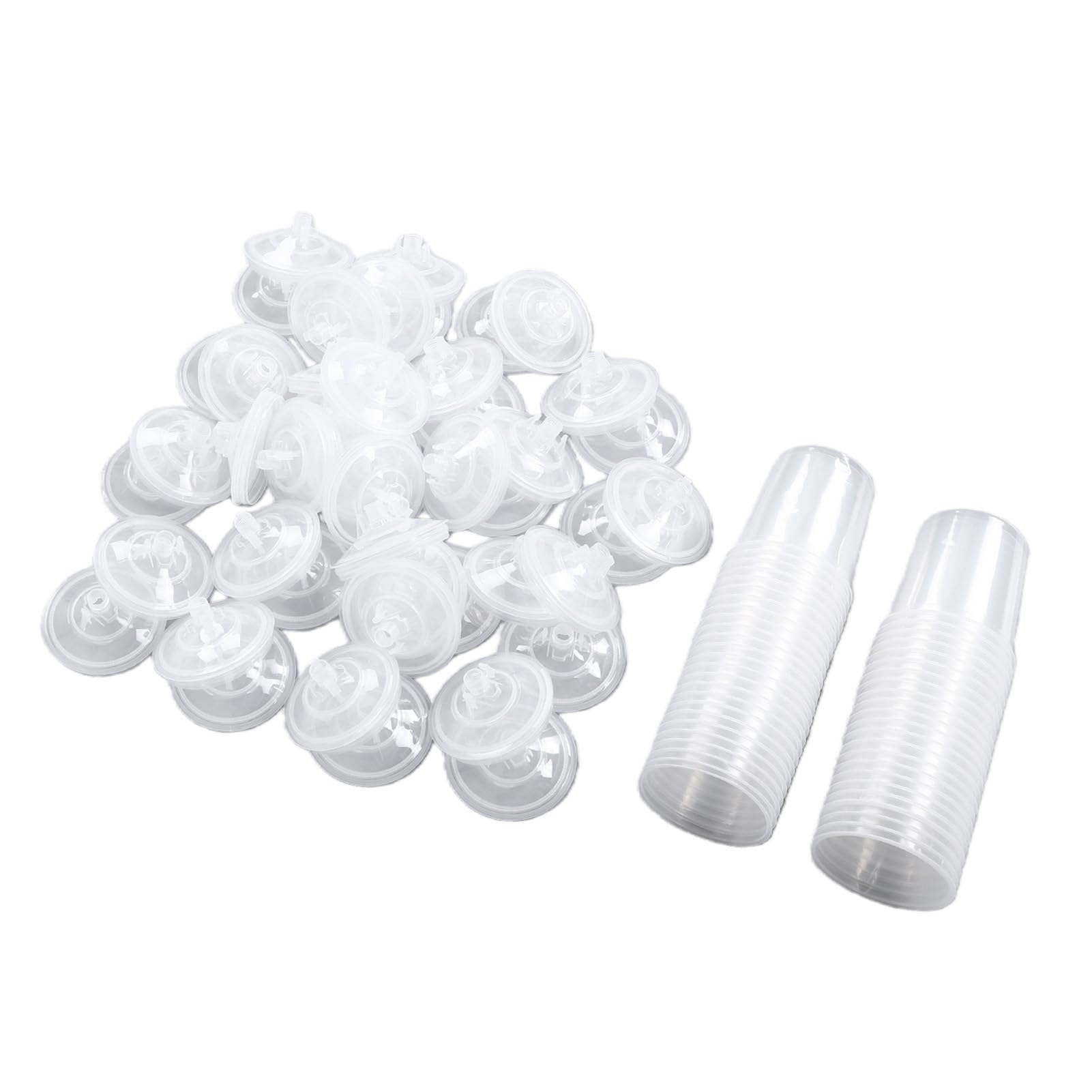 CHICIRIS Einweg-Farbbecher-Set 600 Ml, 50 Innenbecher mit Dichtungsringstopfen und Adaptern für Spritzpistole