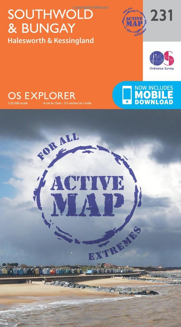 Southwold  Bungay Map  Weatherproof  Halesworth  Kessingland  by Ordnance Survey