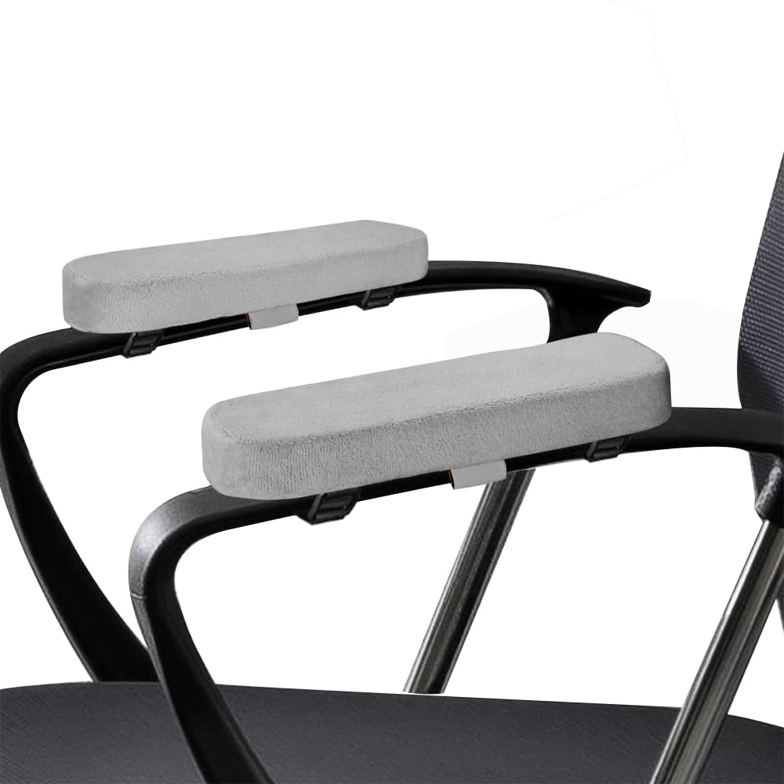 JRYGAC 2 Piezas Reposabrazos Silla Oficina Funda Silla Oficina, Ergonómico Funda Silla Gaming, Fundas para Reposabrazos de Sillas con Almohadillas de Espuma Viscoelástica (Gris)