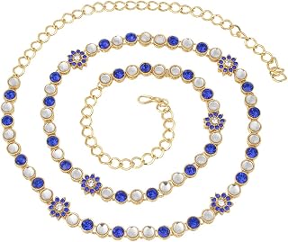 Aheli Ethnic Faux Stone Waist Charm Jewelry Kamar Patta Belly Chain Indian Traditional Sari Saree Belt Gift for Women
