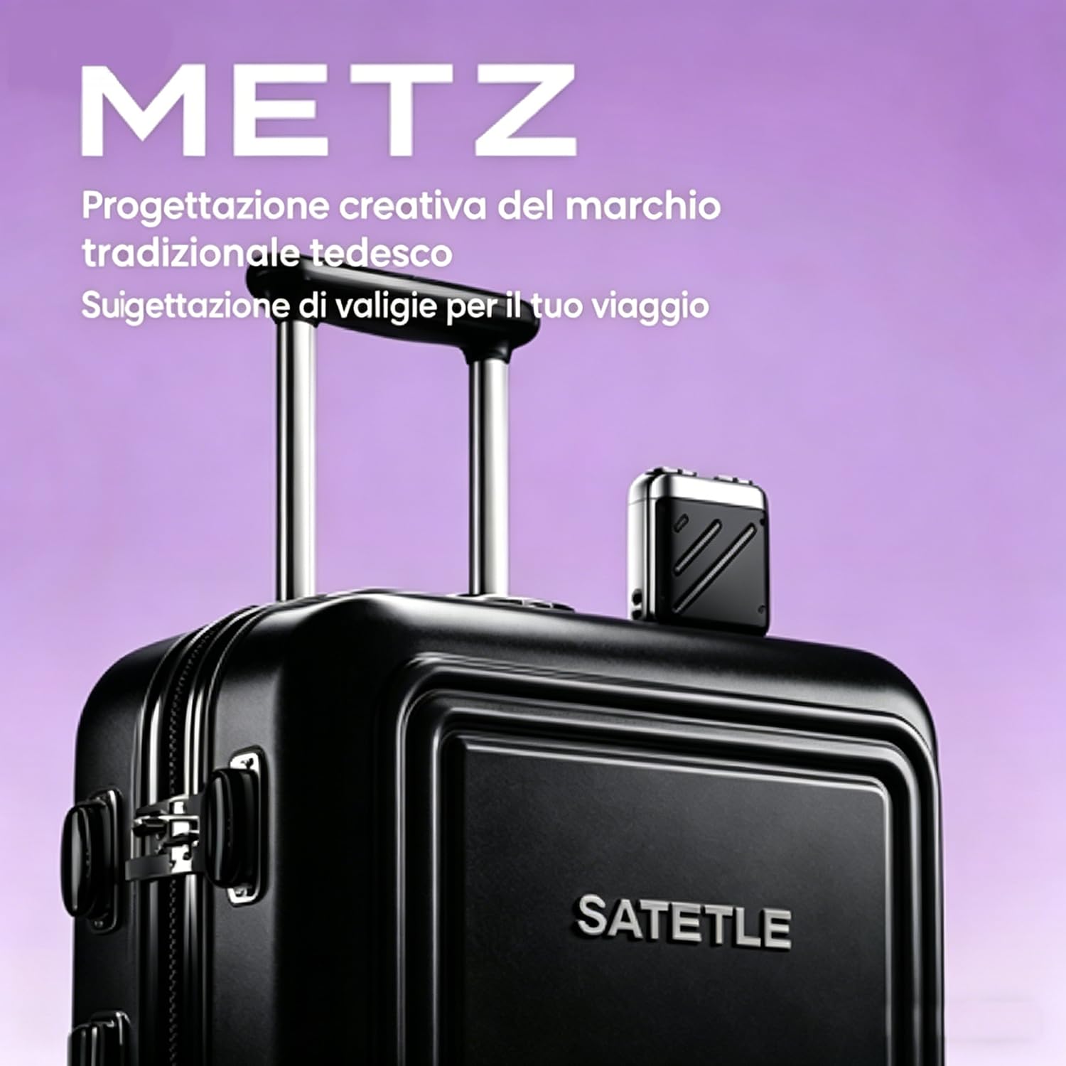 Skyworth Metz Traveller Rasoio Elettrico Uomo, Rasatura Secco Umido IPX7 Motore 9000 RPM, Testina Magnetica Rimovibile, Lame Autoaffilanti 9×2, Autonomia 45 Giorni, Ricarica Rapida 1h USB-C, Nero