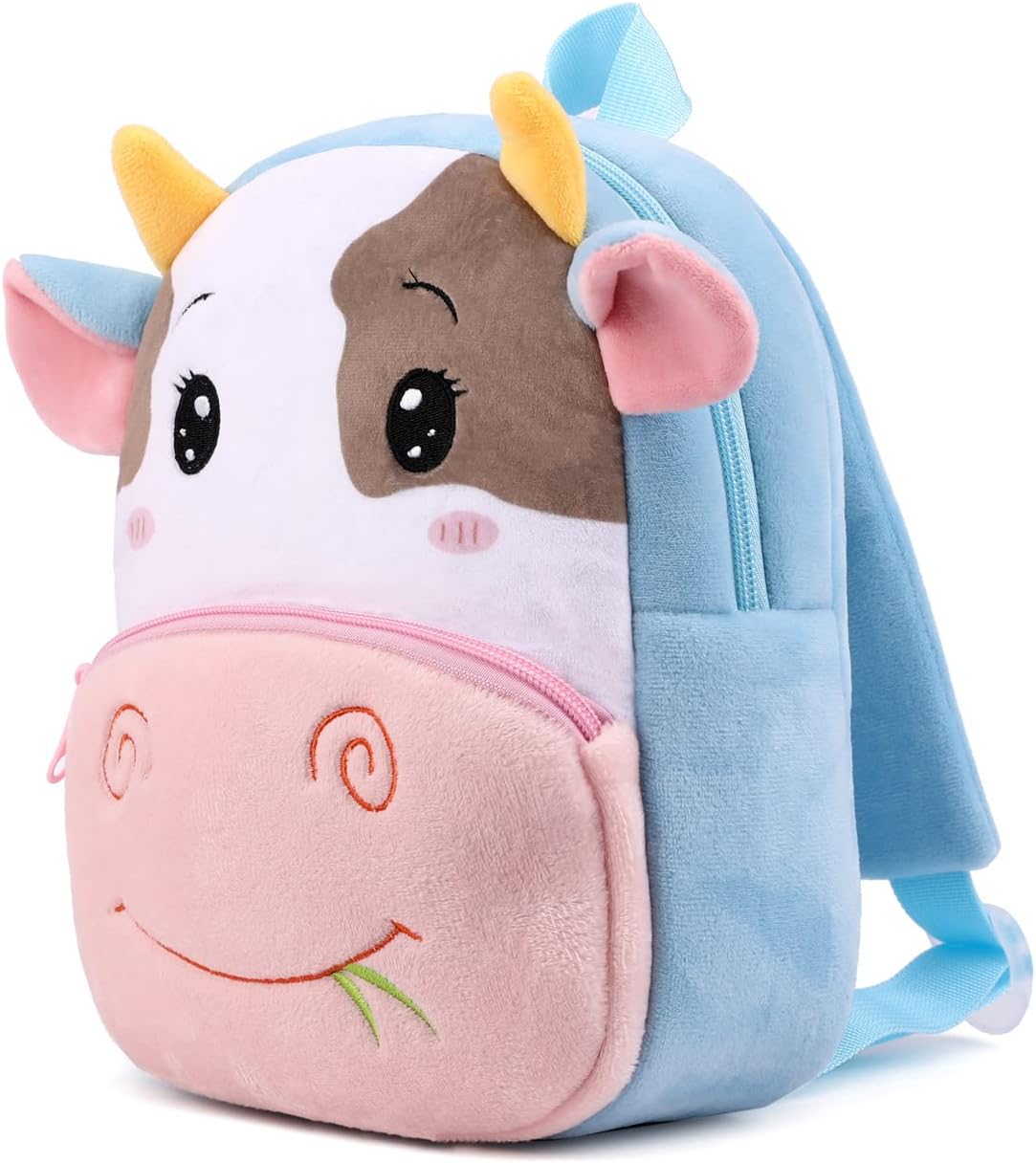 Toddler Backpack for Boys and Girls, Cute Animal Cartoon Mini Backpack Little For Kids 2-6 Years (Cows) - Image 2