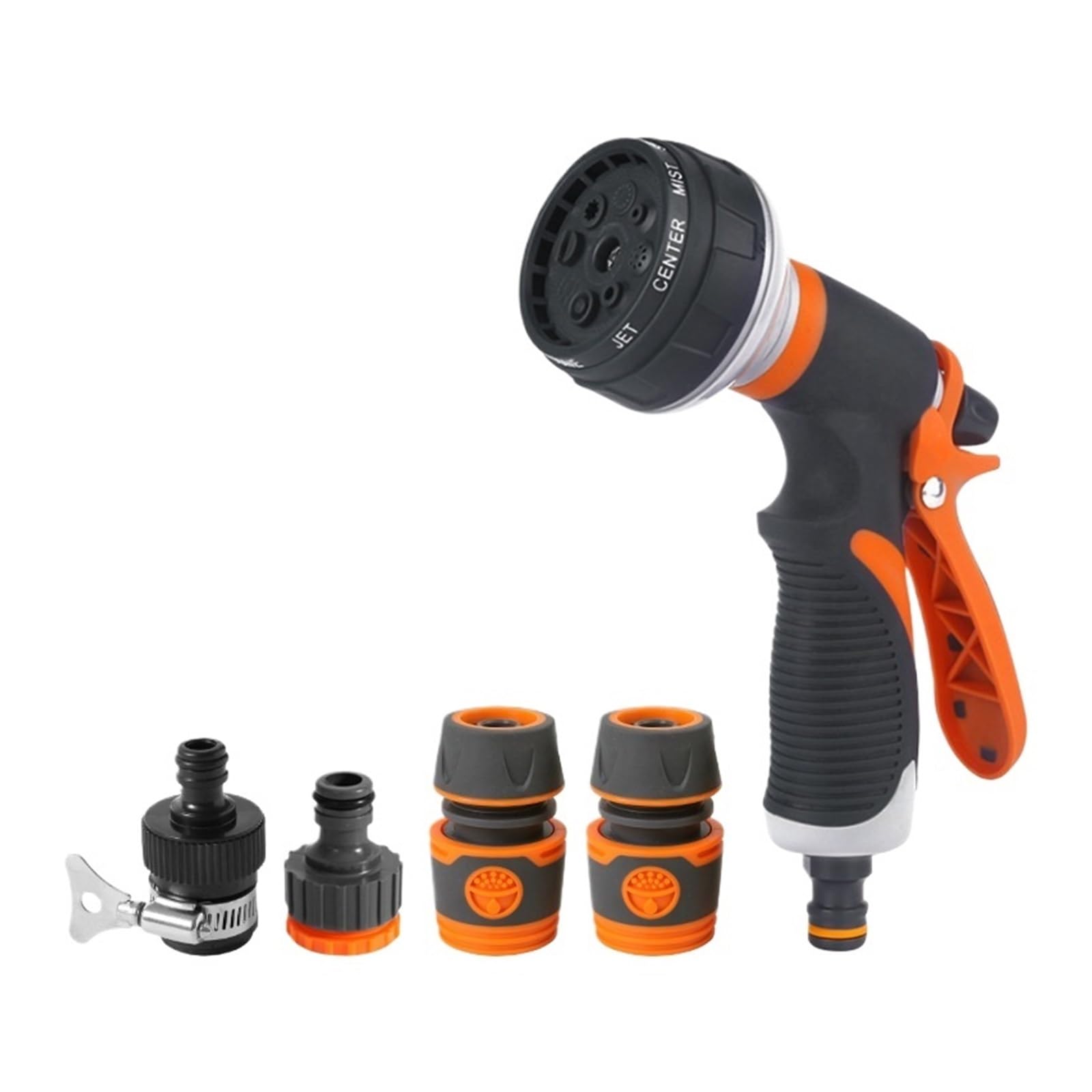 Watering Gun Garden 8 Modes High Pressure Sprayer Adjustable Irrigation Nozzle for Plant Lawn Yard Sprinkler High Pressure Leak Prevention
