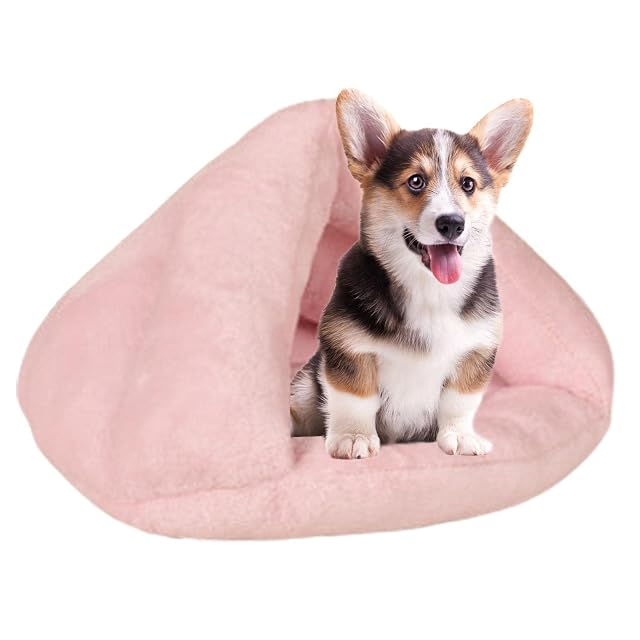 Foto 8 de 8 de Cama tipo cueva para perro, forro polar grueso, cálida y, para perro, tienda de campaña para gatos