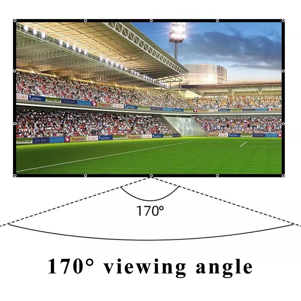 Pantalla De Proyección Portátil Plegable Pantalla Proyector Doble Cara