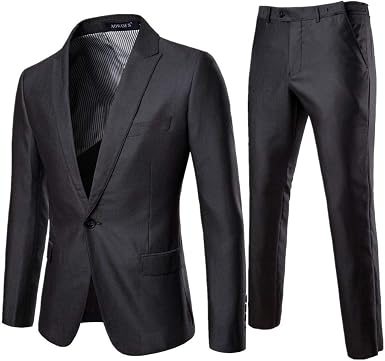 Traje de Hombre Chaqueta y pantalón de Vestir de Color Puro con Traje de  botón Delgado Blazer Host Show Conjunto de Hombre Slim fit Staresen:  Amazon.es: Ropa