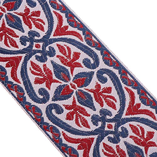 Ruban jacquard 6 cm style néo-classique lot de 5 rouleaux travaux manuels - 6
