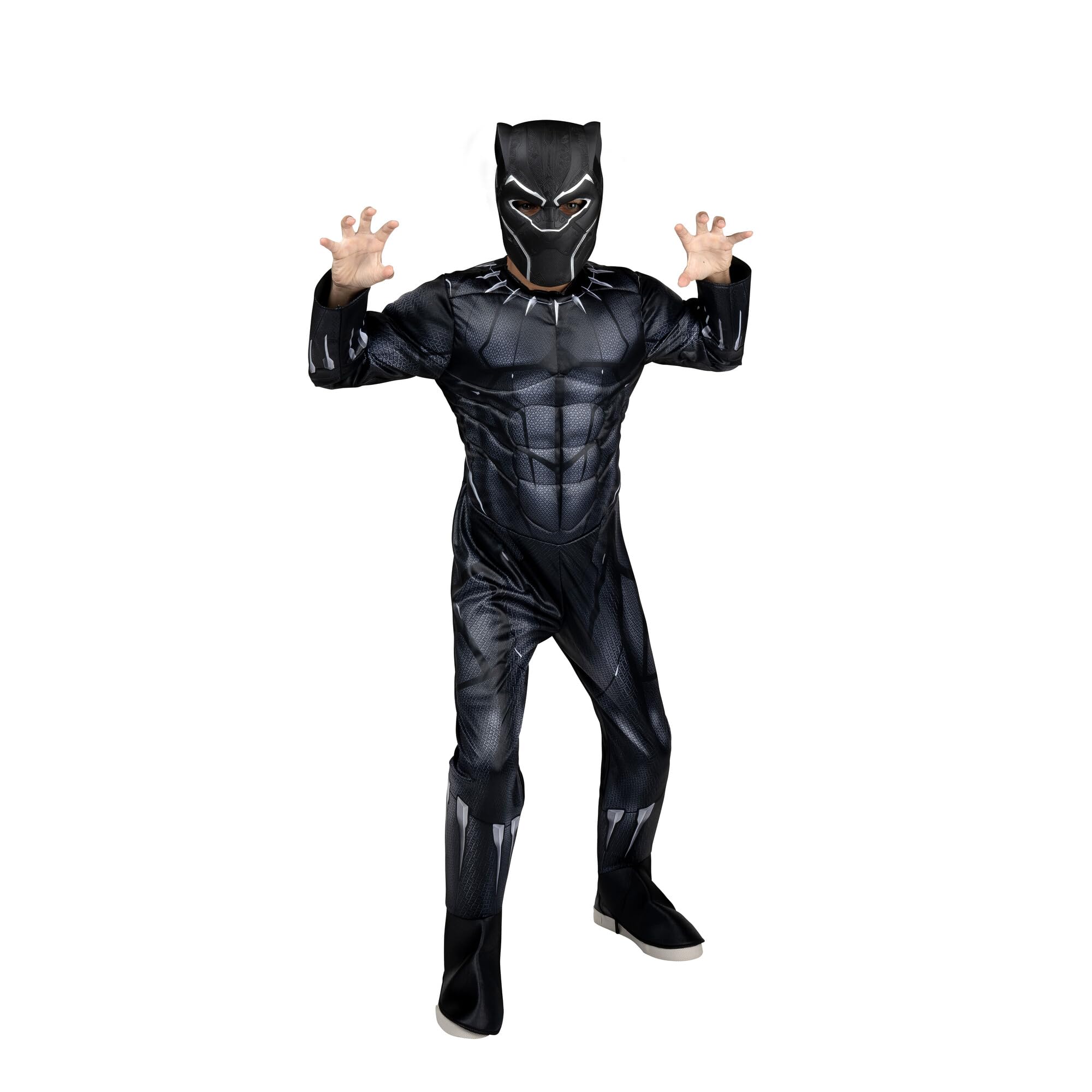 MARVEL Boys Deluxe Black Panther Costume, Kids Superhero Halloween Costume, Child - Officially Licensed
