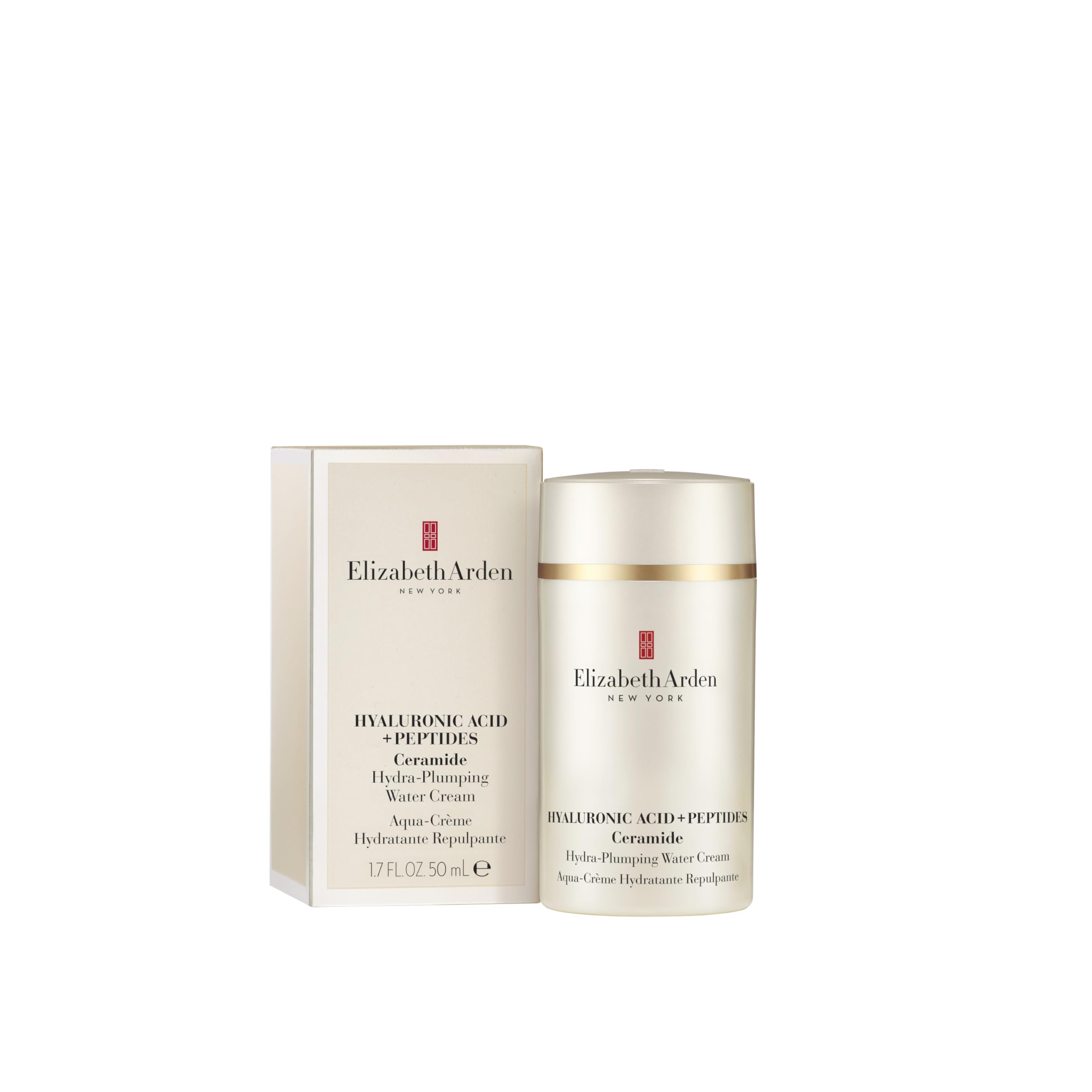 Elizabeth Arden - Crème Hydratante à l'Acide Hyaluronique + Peptides et Céramides, Pour une Peau Plus Rebondie, Plus Ferme et Eclatante, Skincare Léger, Pour tous Types de Peau