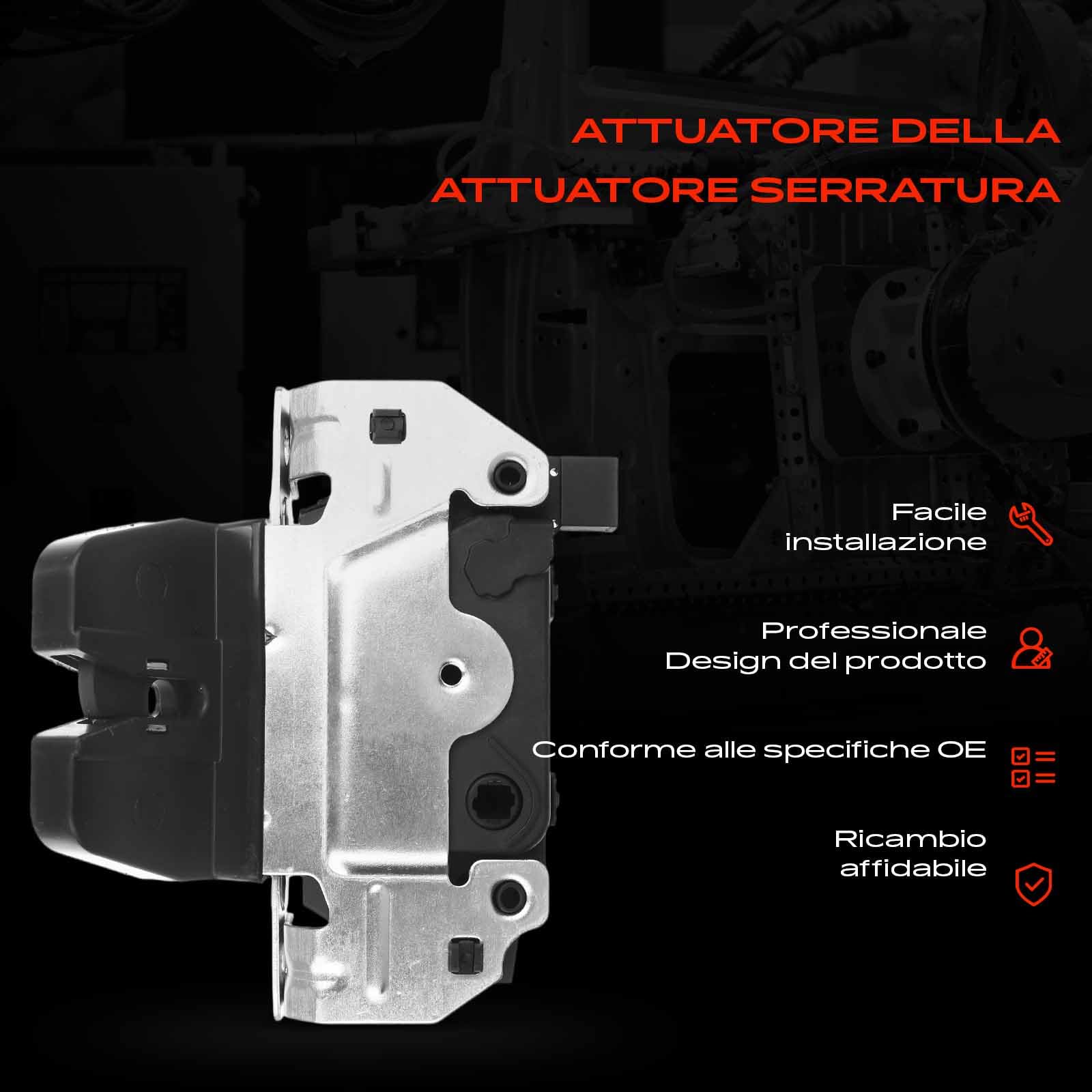 Frankberg Serratura porta serratura auto Portellone posteriore Compatibile con Zafira/Zafira Family B A05 Astra H A04 Astra H Caravan A04 Astra H GTC A04 Astra H L48 Replace# 5176322