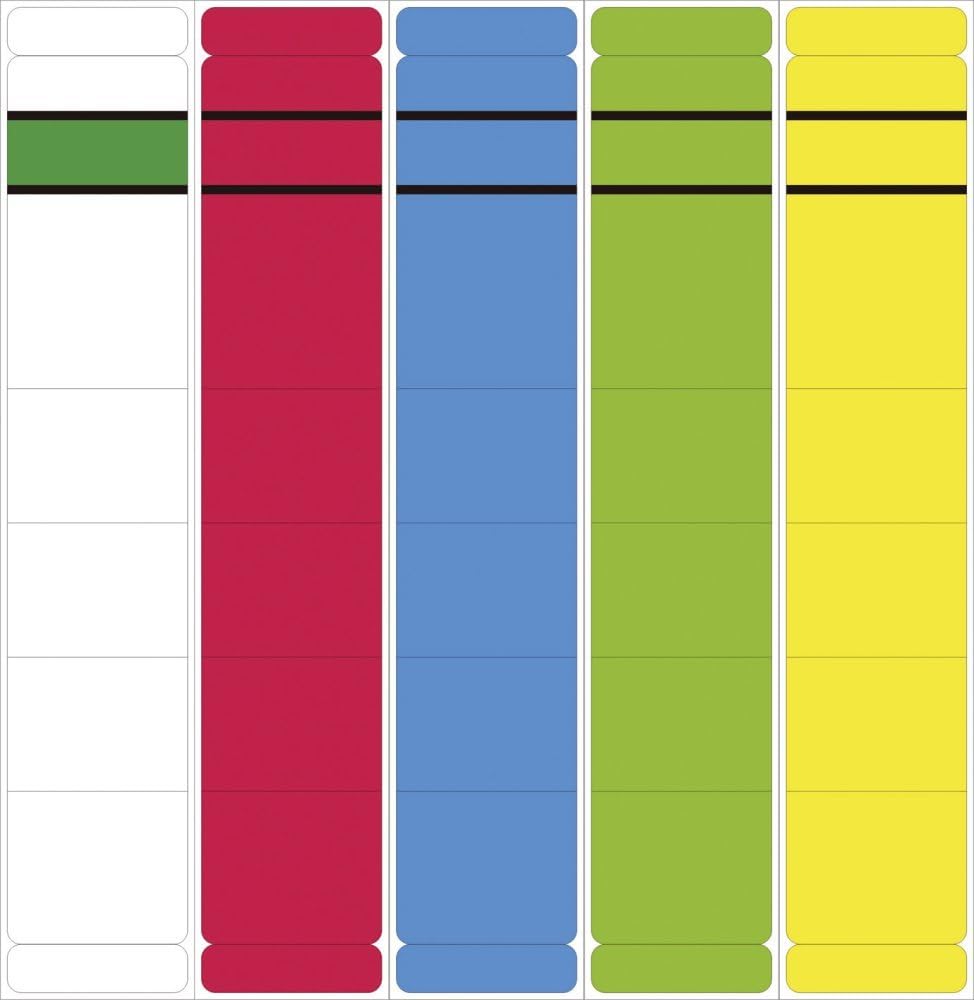 Folder Spine Labels Wide/Long Pack of 10 White