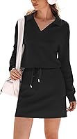 Casly Lamiit Women's 2 Piece Tracksuit Set 2024: Casual Sweatshirt & Skorts Lounge Tennis Jogger Suit