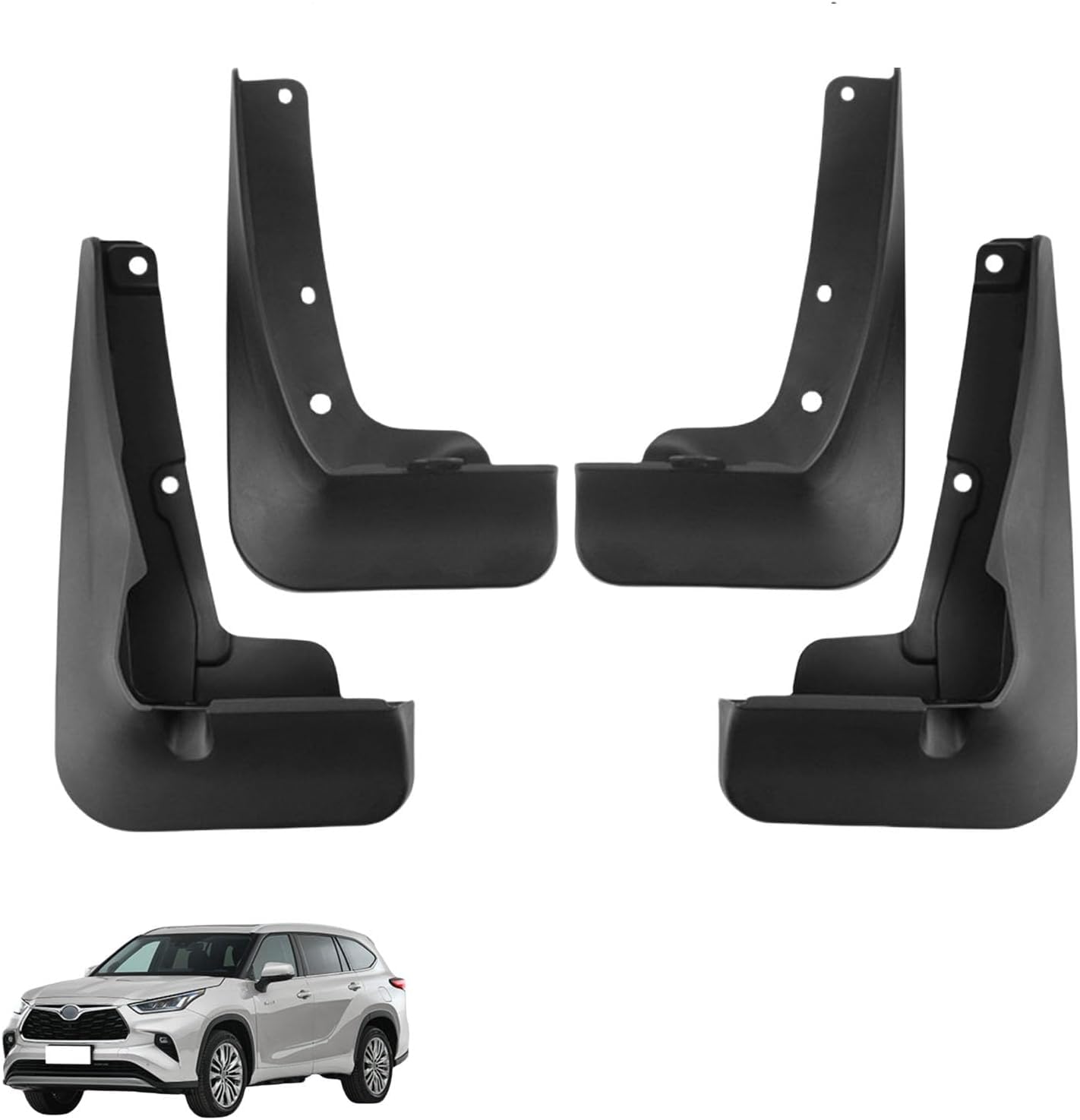 liufangfc 4PCS Heavy Duty Rubber Mud Flaps for Toyota Highlander 2022-2025