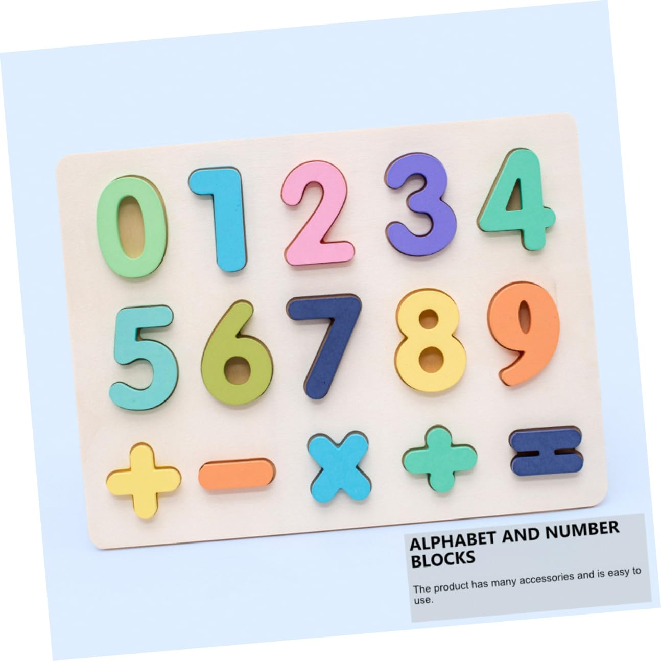 VICASKY Puzzle Alfabetico in Legno per Ragazzo Ragazza Numeri e Lettere, Gioco Educativo per Festa Scuola Decor, Set da 4 Pezzi per Apprendimento Precoce e Sviluppo Cognitivo
