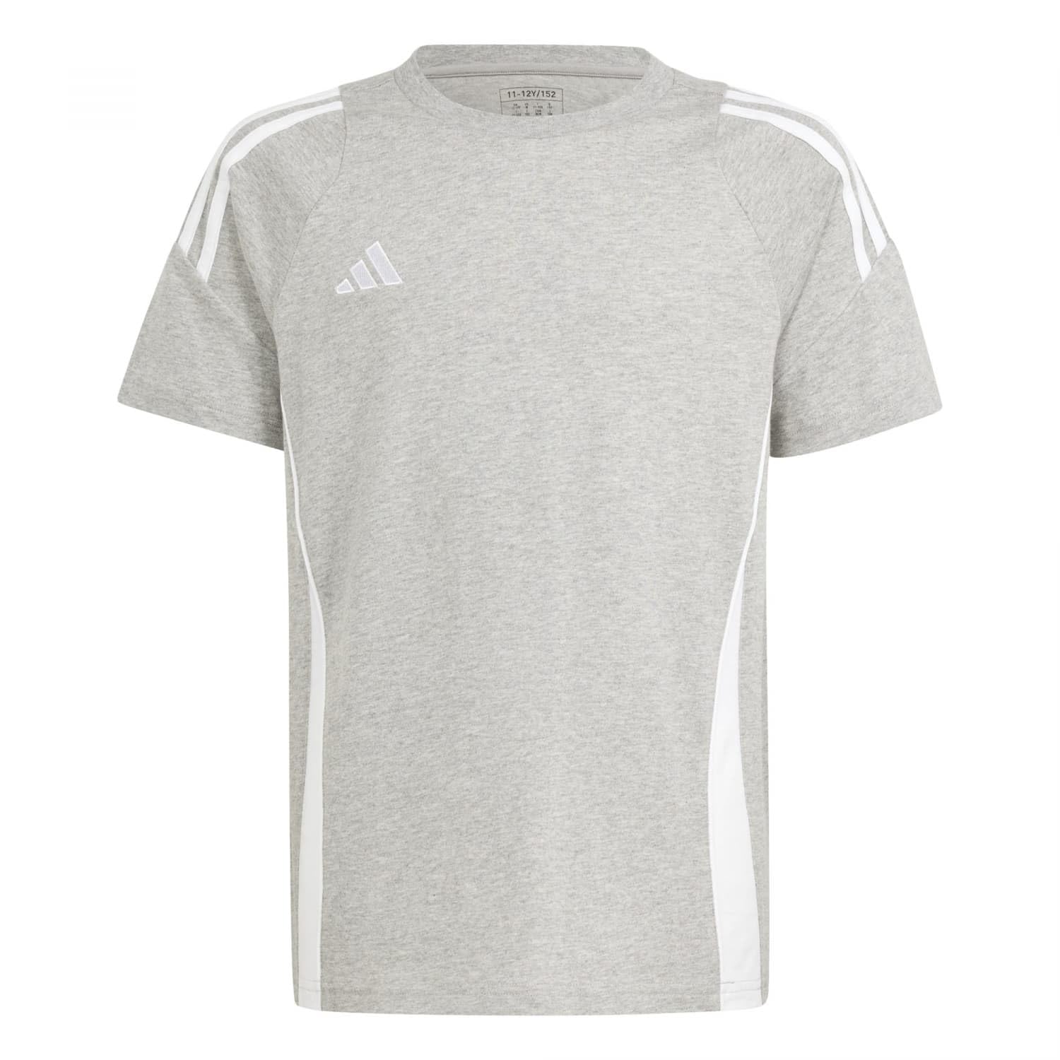 adidas Unisex Kids Tiro24 Sweat Kids Shirt, Medium Grey Heather/White, 9-10 Years
