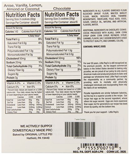 Little Pepi's Pizzelles, Coconut, 7 Ounce #TOP2