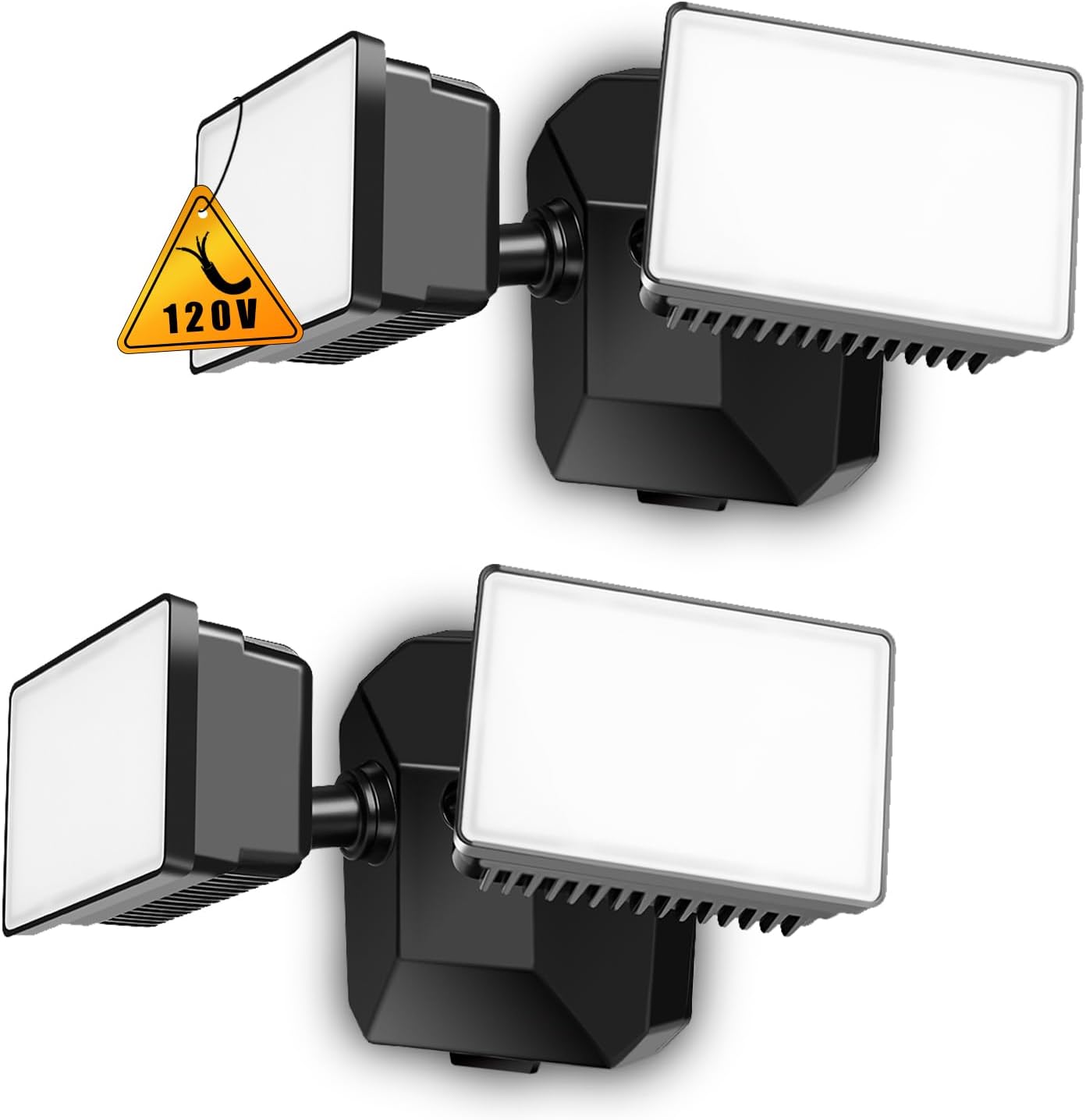 EMANER Dimmable Flood Lights Outdoor, Switch-Controlled Security Light 5000K, Hardwired 24-Watt (250W Equivalent) Wall Dimmer Change Brightness, 2-Pack