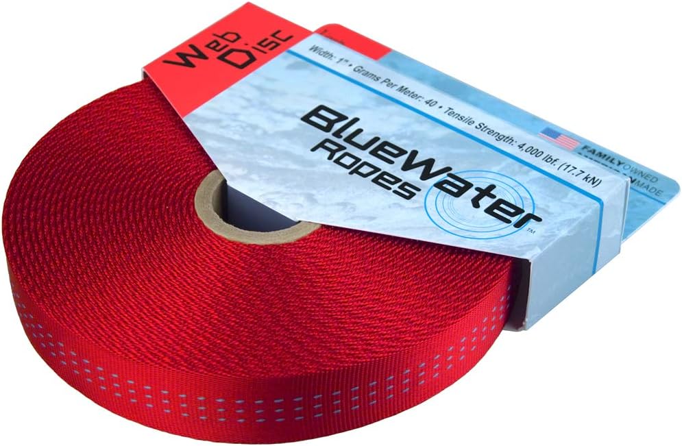 BlueWater Ropes 1" Tubular Climb-Spec Nylon Webbing