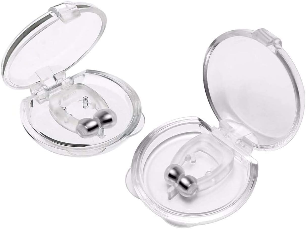 Silicone Magnetic Anti Snore Clips by Yamasang, Stop Snoring Nose Device Mini Comfortable Professional Sleeping Relieve Snore for Men Women (2 pcs)