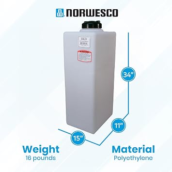 Norwesco 20 Gallon Flat Bottom Utility Tank