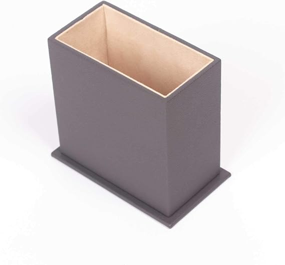 Leather Desk Set, Single Document Tray, Desk Accessories - Leather Desk Organizer - Bonded Leather Set - Office Desk Accessories - Desk Supplies - Leather Desk Set - Office Accessories, 10 Pcs (Gray)