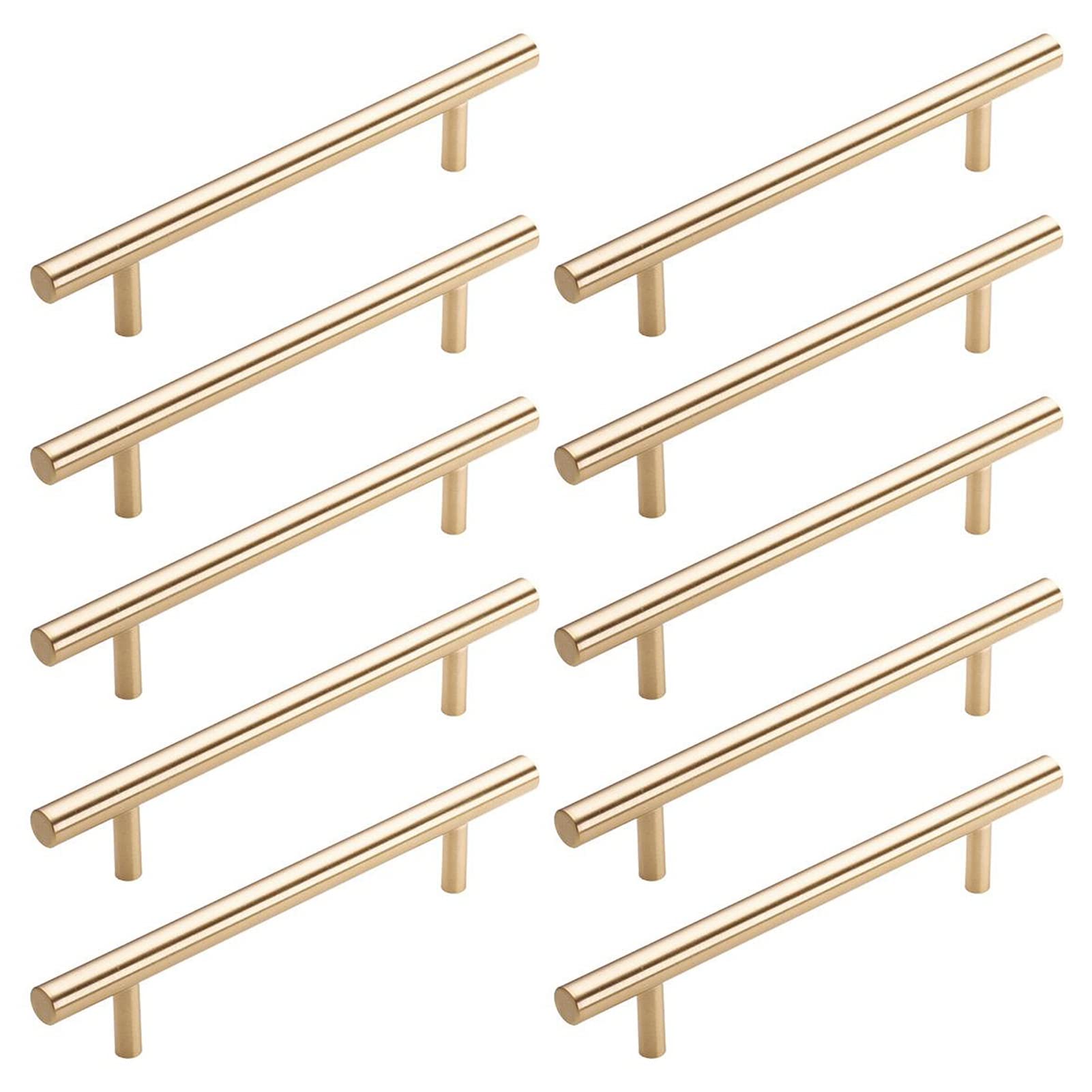 Poignées de tiroir de cuisine dorées lot de 10 et quincaillerie meuble de chambre