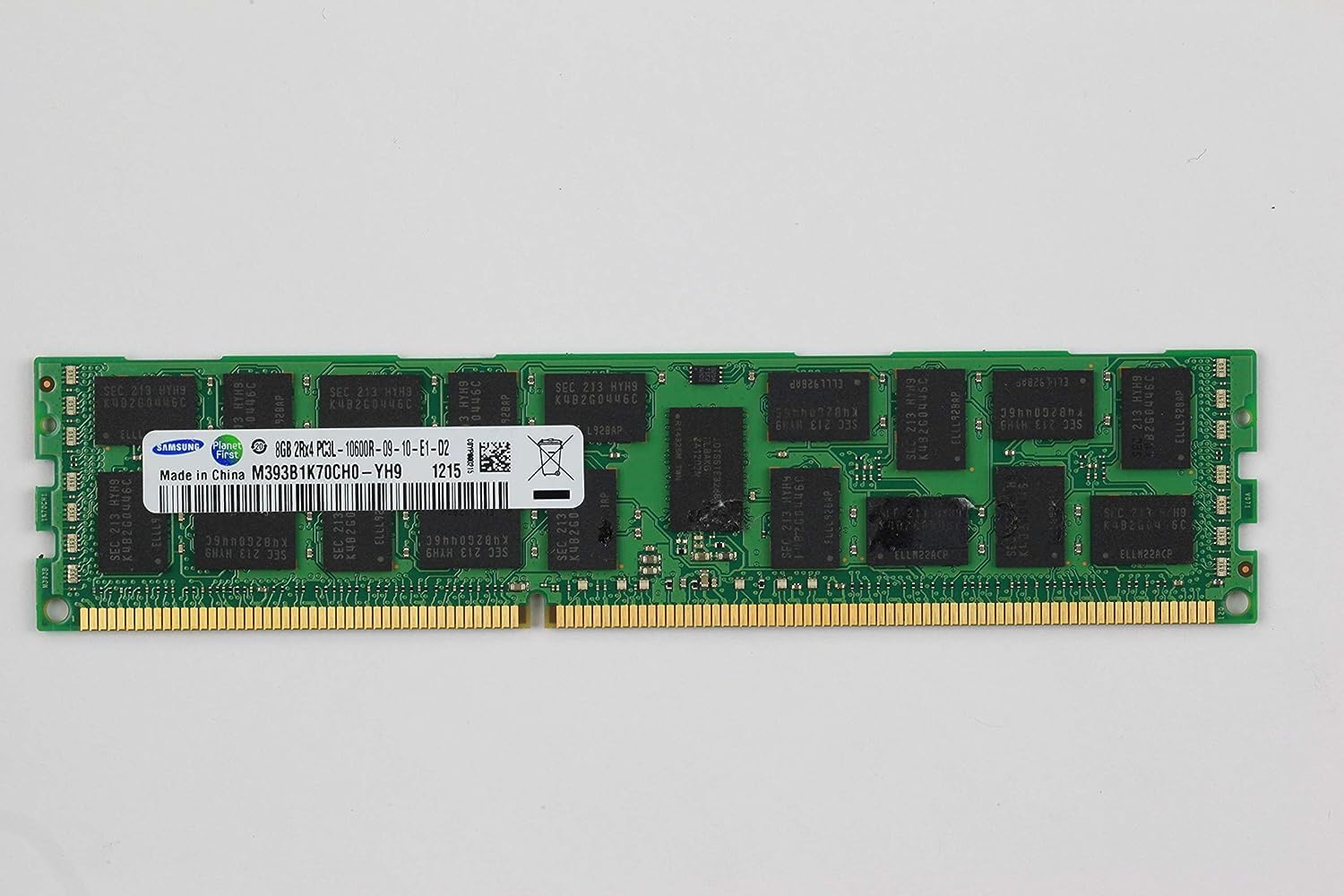 Samsung M393B1K70CH0-YH9 8GB PC3L-10600R DDR3-1333 ECC Registered 2RX4 Server Memory