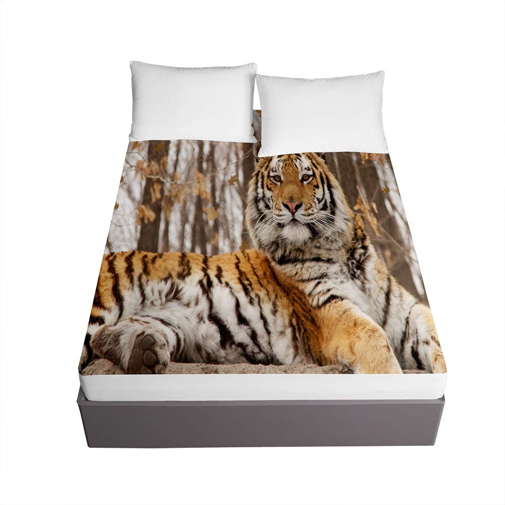 Drap housse microfibre grand bonnet 30cm pour matelas épais