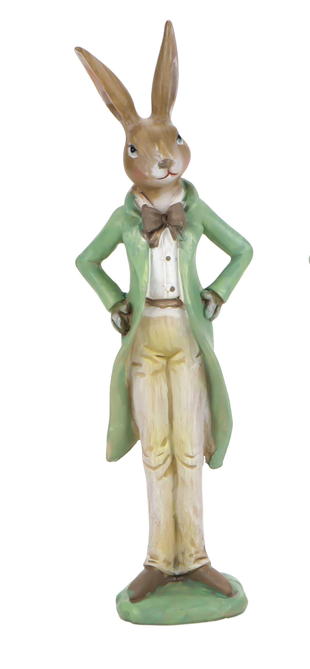 Bubble Store Hasen-Duo - 2er Set Hasen-Männer im Anzug - Osterfiguren aus Polyresin - Osterhasen Dekofigur