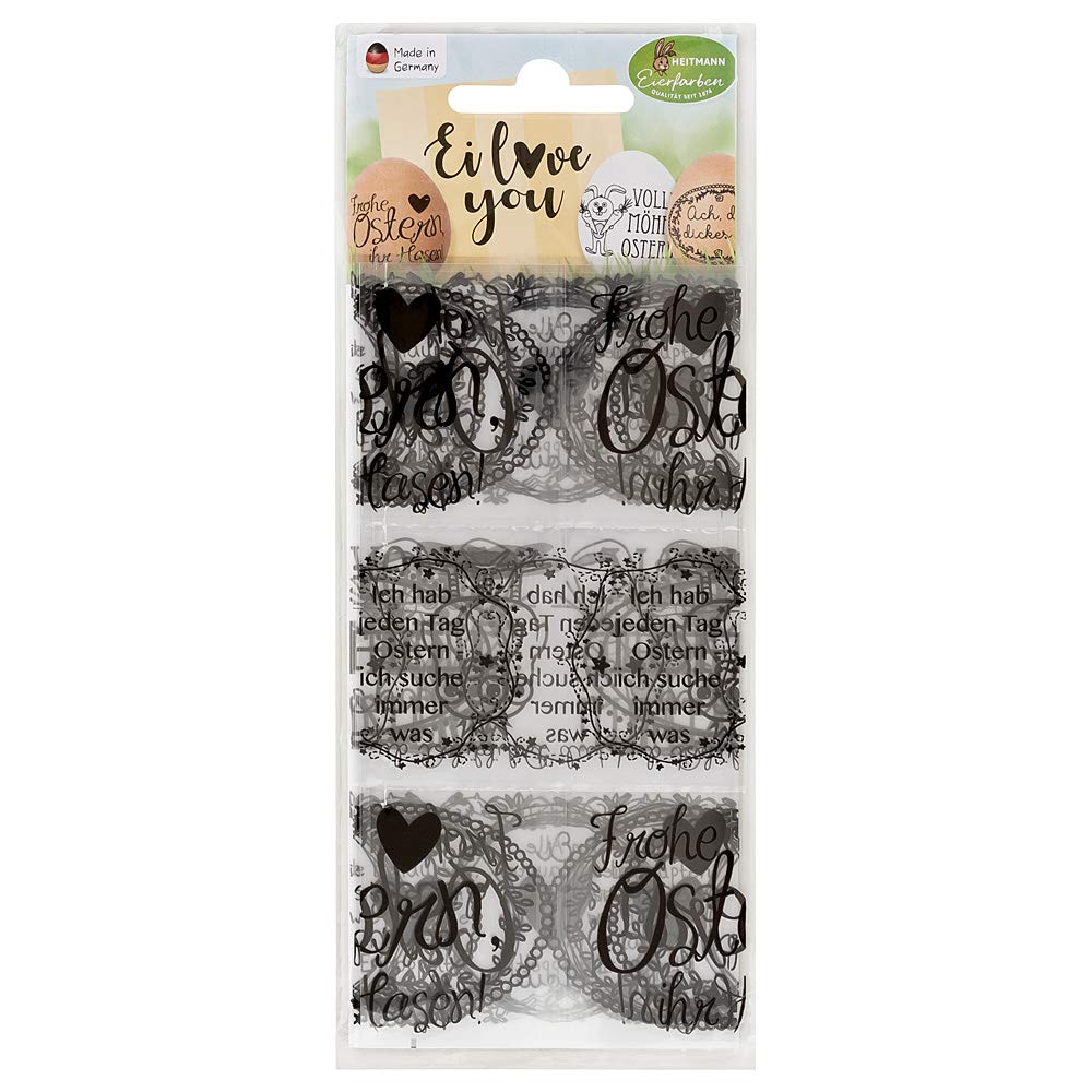 Heitmann Eierfarben Ei love you - Dekorbanderolen, 12 g