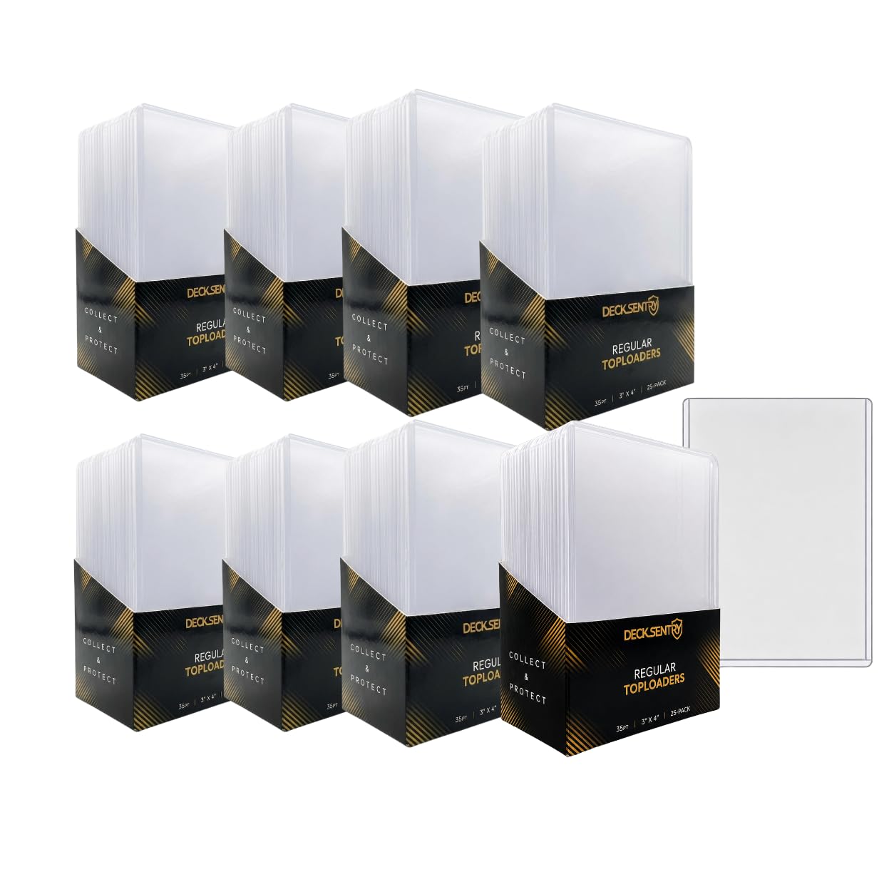 DeckSentry Toploaders 35pt Clear Card Sleeves for Trading Cards (200)