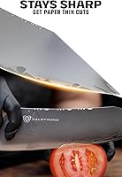 Vista 2 de Cuchillo de chef DALSTRONG - 8 pulgadas - Serie Valhalla - 9CR18MOV HC Acero - Resina Celestial y Mango de Madera - con Funda de Cuero