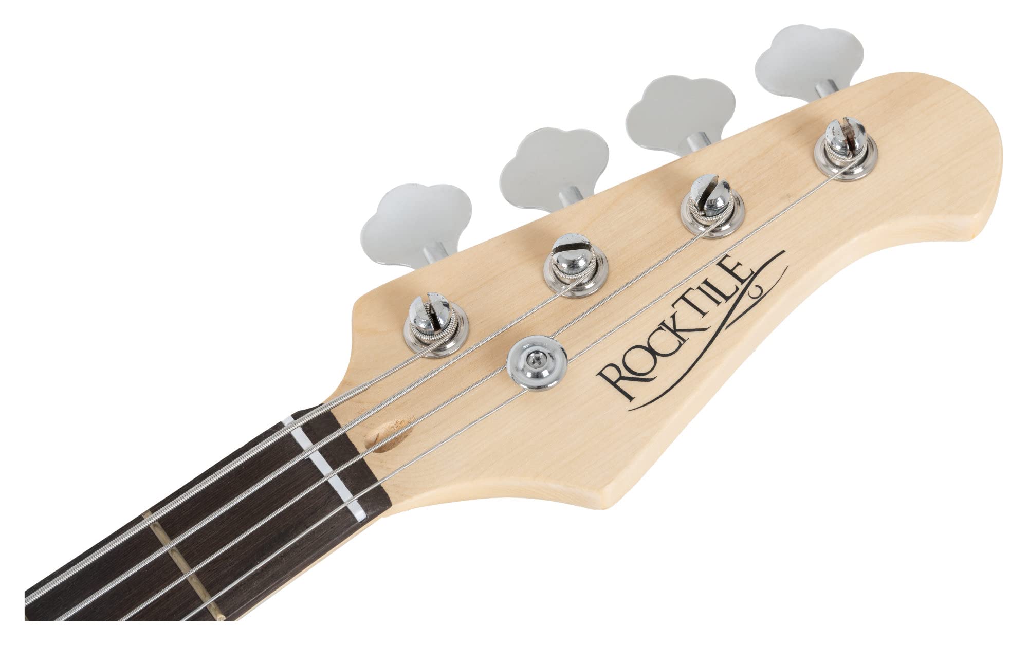 Rocktile Pro JB-30PR Ashwood E-Bass - Jazz-Style E-Bass - Body: Esche - Hals: Ahorn - Griffbrett: Engineered Wood - 2 Single-Coil Tonabnehmer - 2 Volume-/ 1 Toneregler - Natur