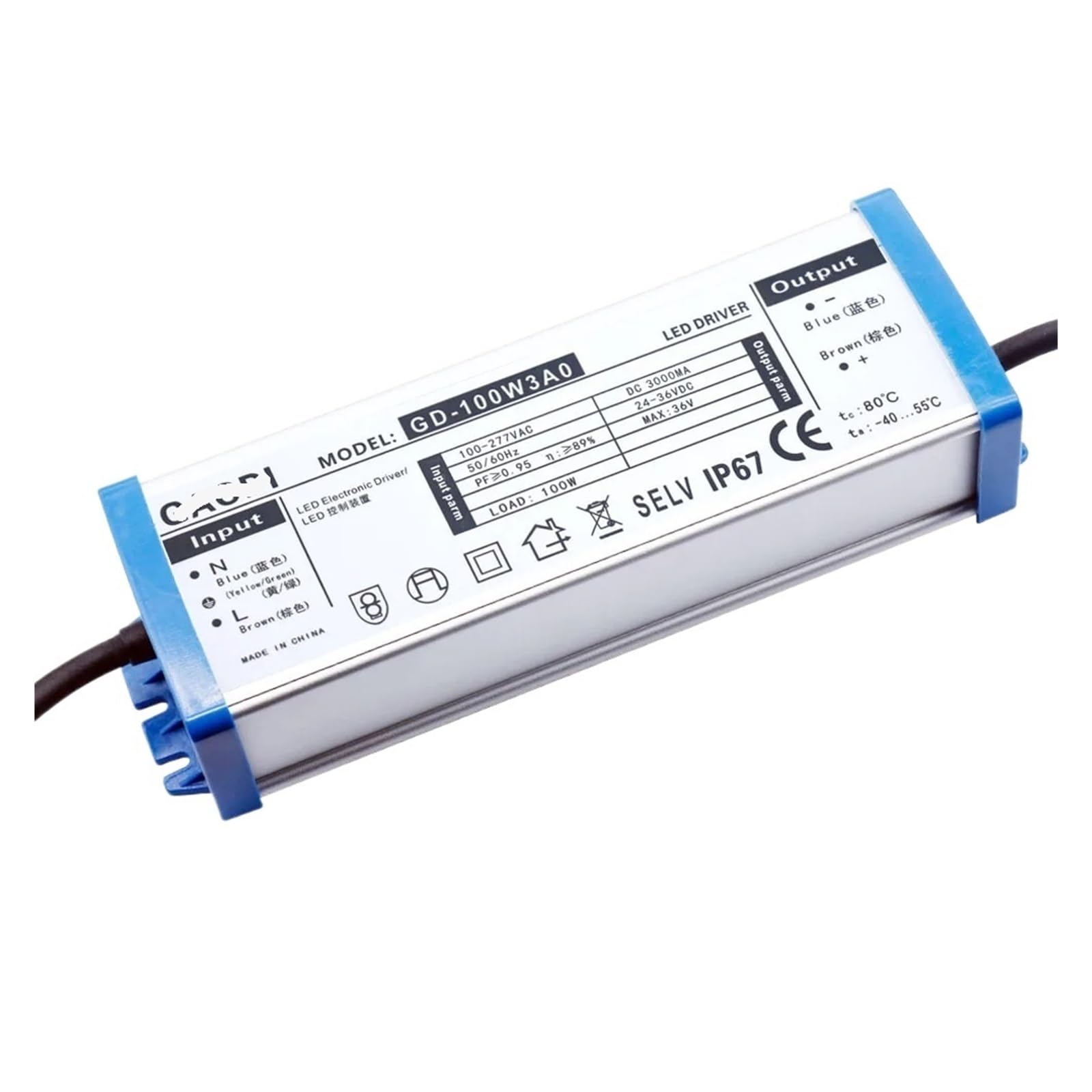 Pilote LED 100W pour réparer un lampadaire extérieur en panne
