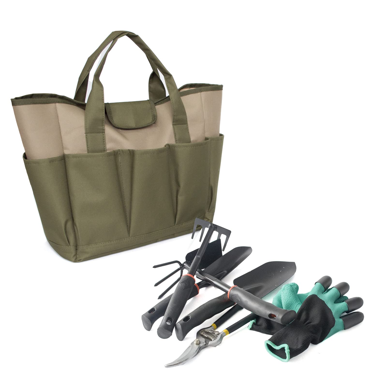 Bolsa de jardín,bolsa de herramientas de jardín con 9 bolsillos bolsa de almacenamiento de herramientas de jardín para guardar kits de jardinería y bolsa de almacenamiento de jardinero,II-49