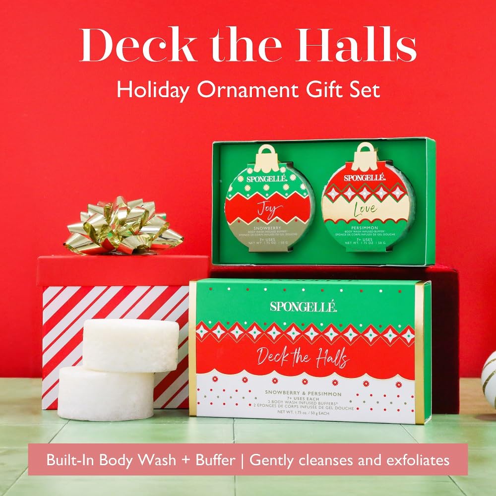 SPONGELLÉ Holiday Ornaments Gift Set Infused Buffers, Multicolor - Image 2