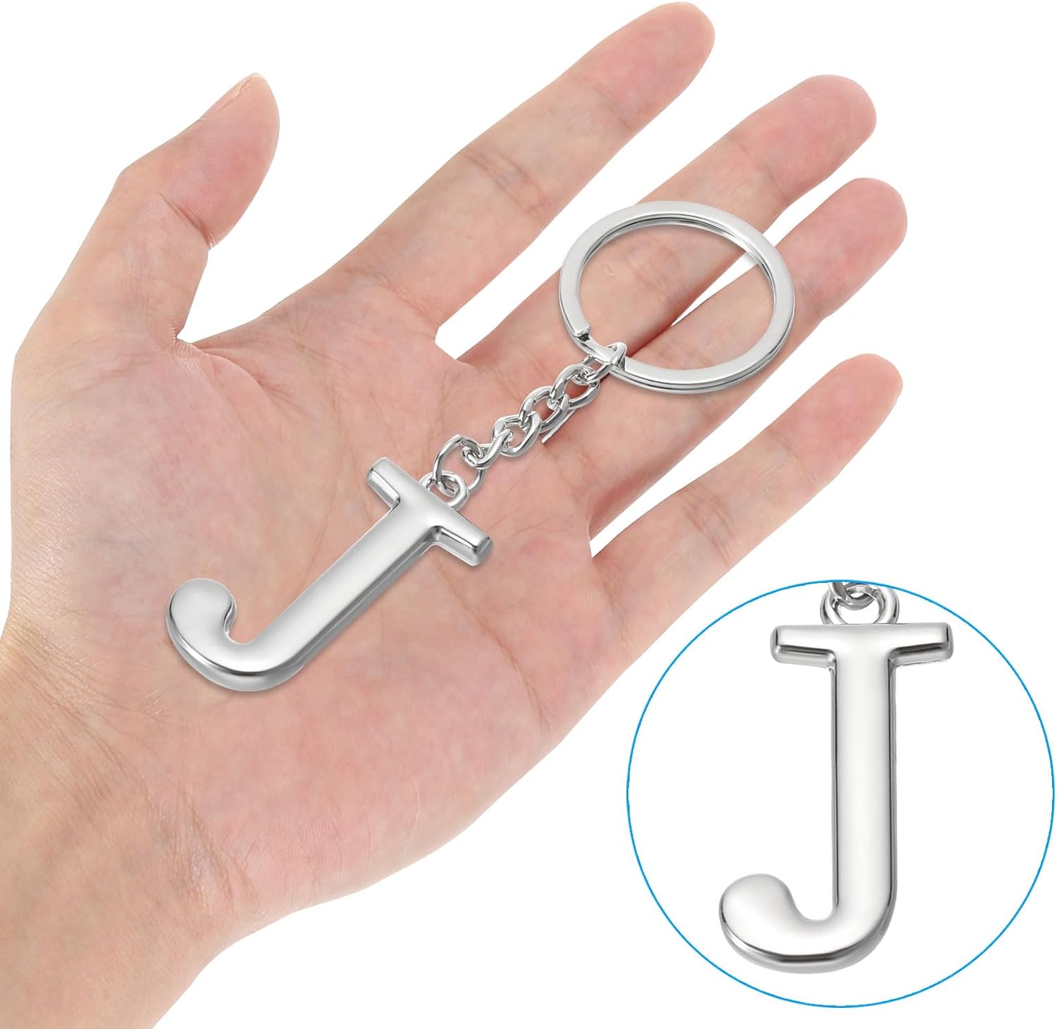PATIKIL Initial Letter Key Chain, Letter a Key Chain Pendant Key Ring - Image 4