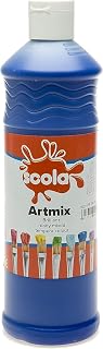 Scola Artmix Water Based 600ml Ready Mixed Craft School Childrens Poster Paint Bright Blue