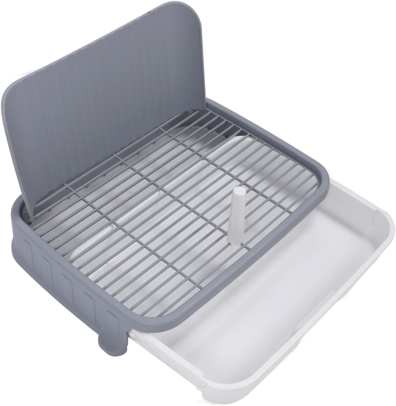 Zunate Dog Toilet with Vertical Post for Medium Large Dogs, Potty Tray with Non Slip Base and Absorbent Pad for Indoor Training, Easy Clean Detachable Structure