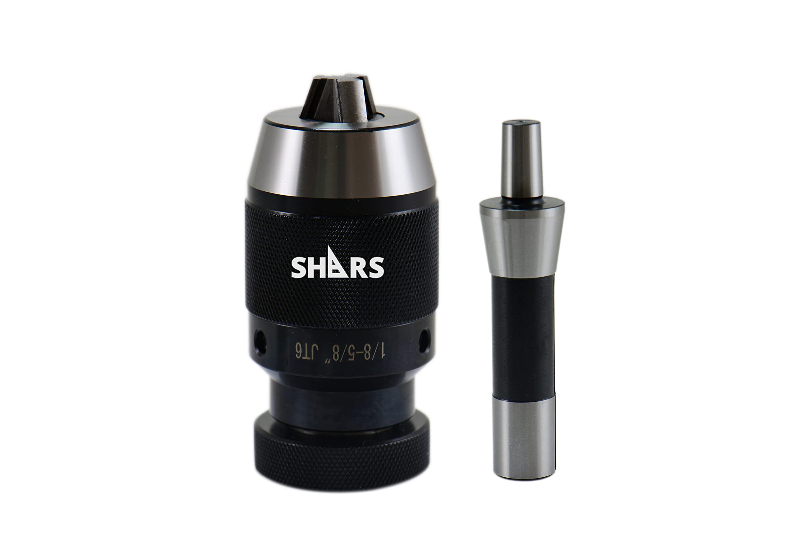 Shars 1/8"-5/8" JT6 Heavy Duty Keyless Drill Chuck & R8 Drill Chuck Arbor 202-5016+1337 P[