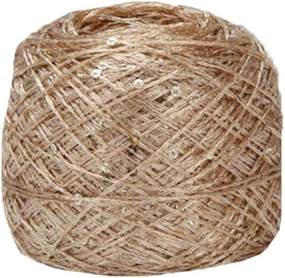 Clisil Gold Shining Glitter Sparkle Lame Brocade Yarn with Sequins DIY Bag Cloth Decor 100g