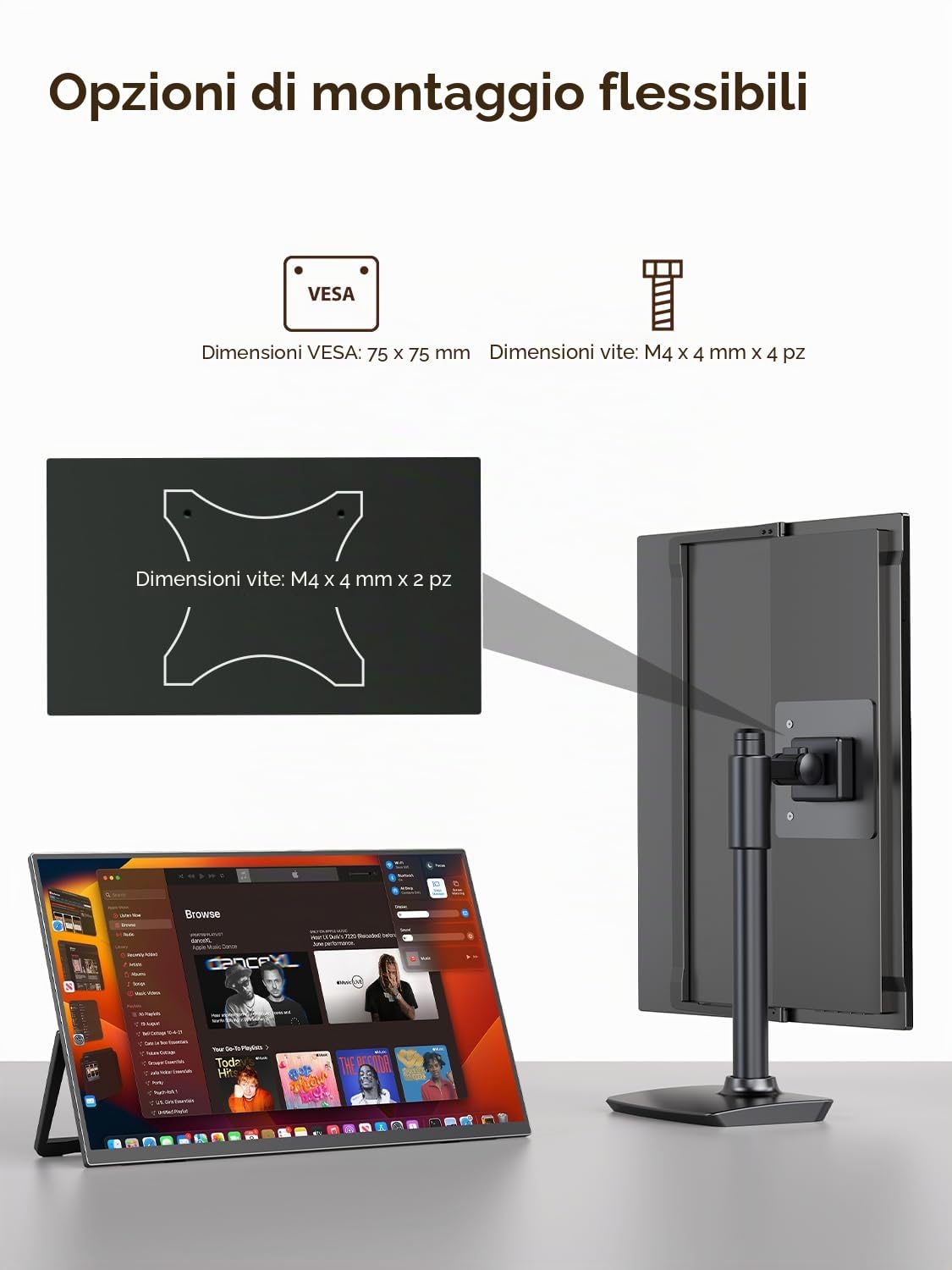 Newsoul Monitor Portatile Touchscreen 15,6 Pollici, Schermo Portatile 1080P IPS, 125% sRGB, 1500:1, 10-Punti Monitor Touchscreen con VESA, Mini HDMI, USB-C per Laptop/PCs/Game Consoles/Telefono