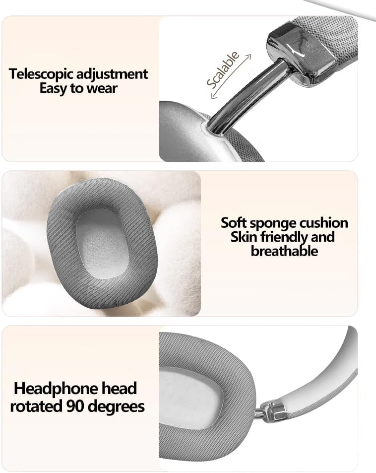 Pink Apple Earphones,Beats Headphones Purple,Noise canceling Headphones,airpods max,Comfortable Ear Contact, 12H Playtime, Teenage Headphones,Stereo Bass Sound,P958