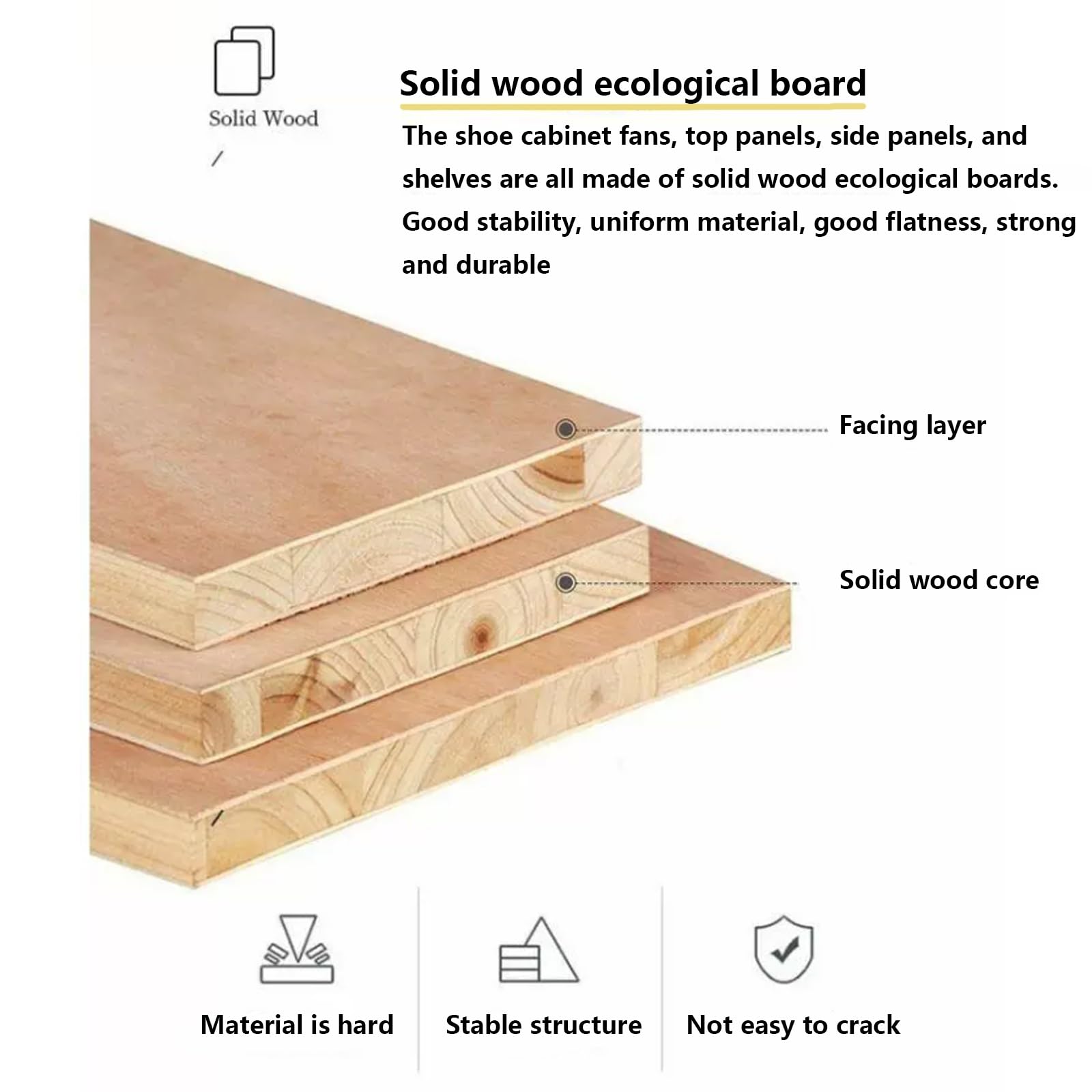 Schuhkipper schmal, praktischer und moderner schmaler Schuhschrank, Gaderobenschränke Flur-Set, robust und langlebig, großes Fassungsvermögen, geeignet für Flure, Eingangsbereiche, Wohnzimmer ( Color