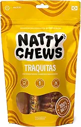Mordedor Traqueia Bovina Desidratada Para Cães Traquitas Natty Chews - 2 Unidades